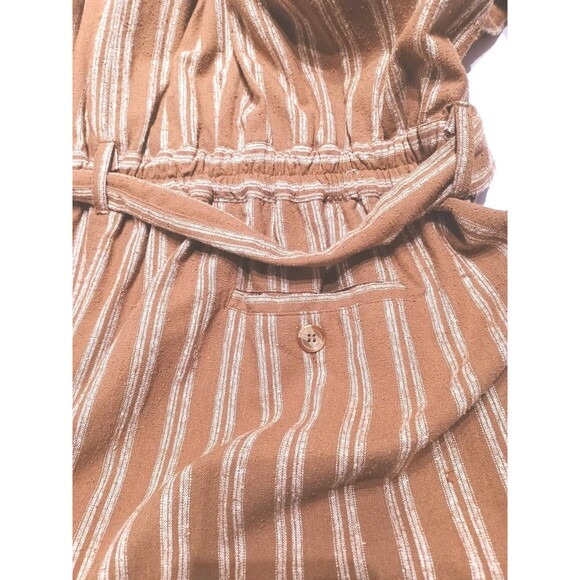 Silk Exchange 100% Silk Washable Silk Striped Romper  Women's Size 24 - Picture 7 of 13